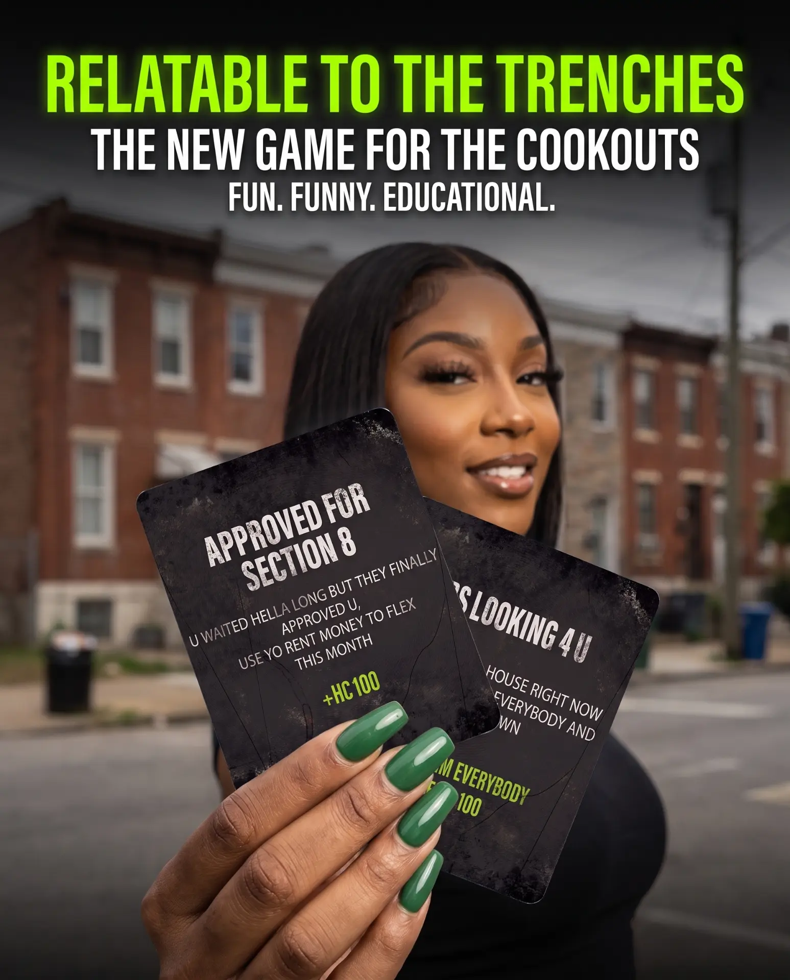Relatable Out Da Hood cards inspired by the trenches